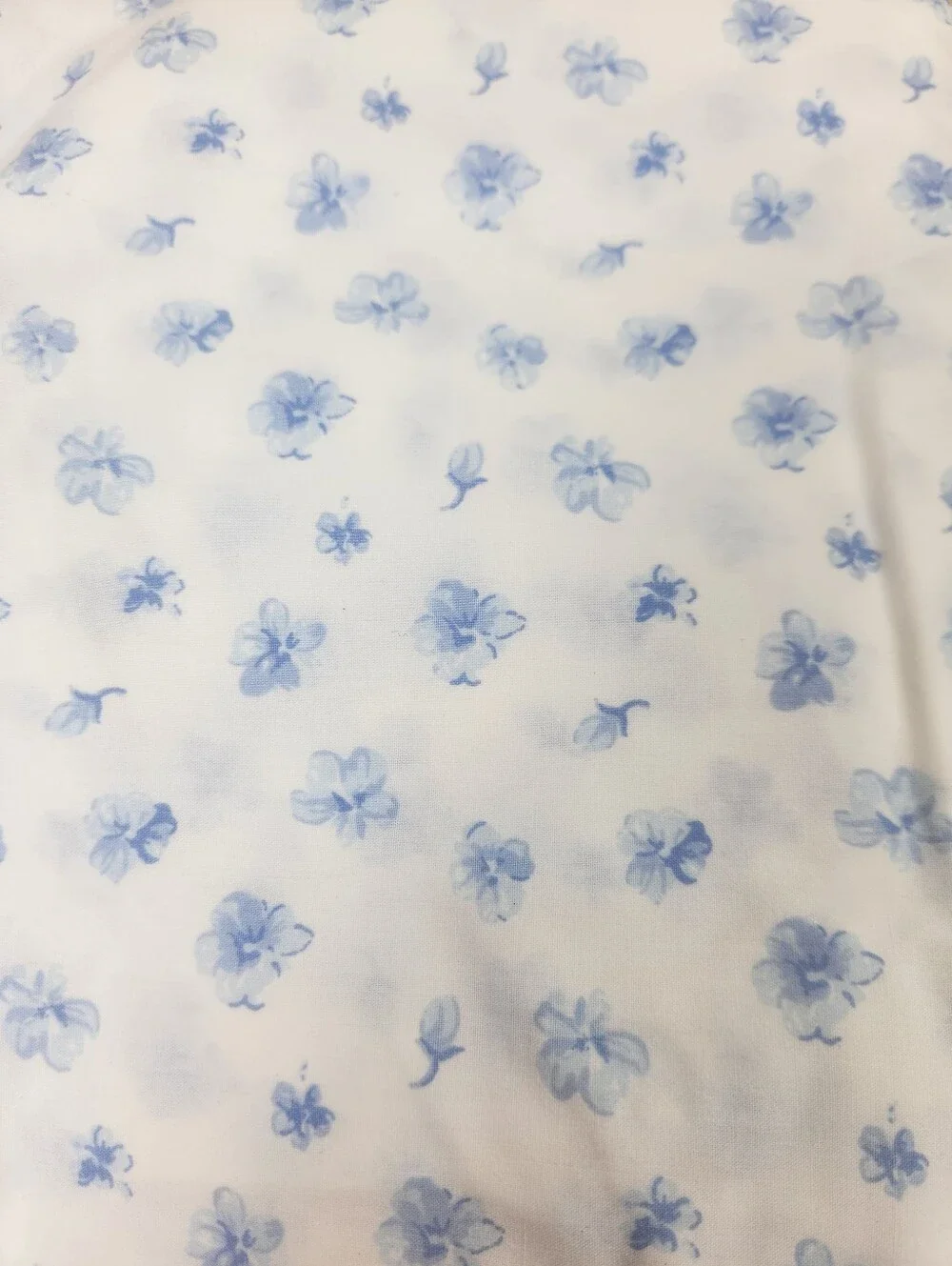 Pottery Barn Kids French Rose Floral Crib Fitted Sheet 100% Cotton NOS Blue